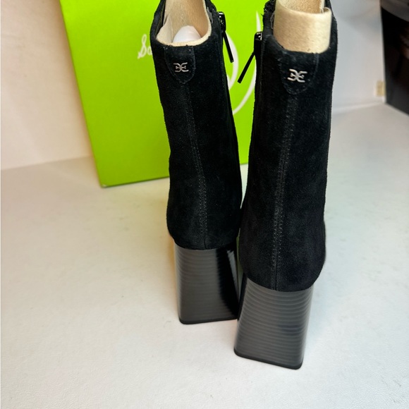 SAM EDELMAN Ivette Suede Ankle Boots black casual classic stylish comfy winter - Picture 4 of 7
